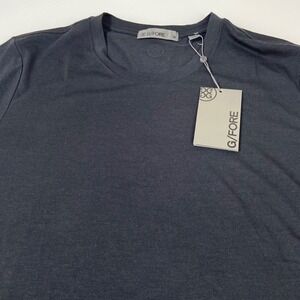 G FORE G4 Mens S Merino Wool Nylon Blend Crew Neck T Shirt Black NEW Lightweight